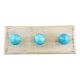 Turquoise Glass Top Wooden Hooks